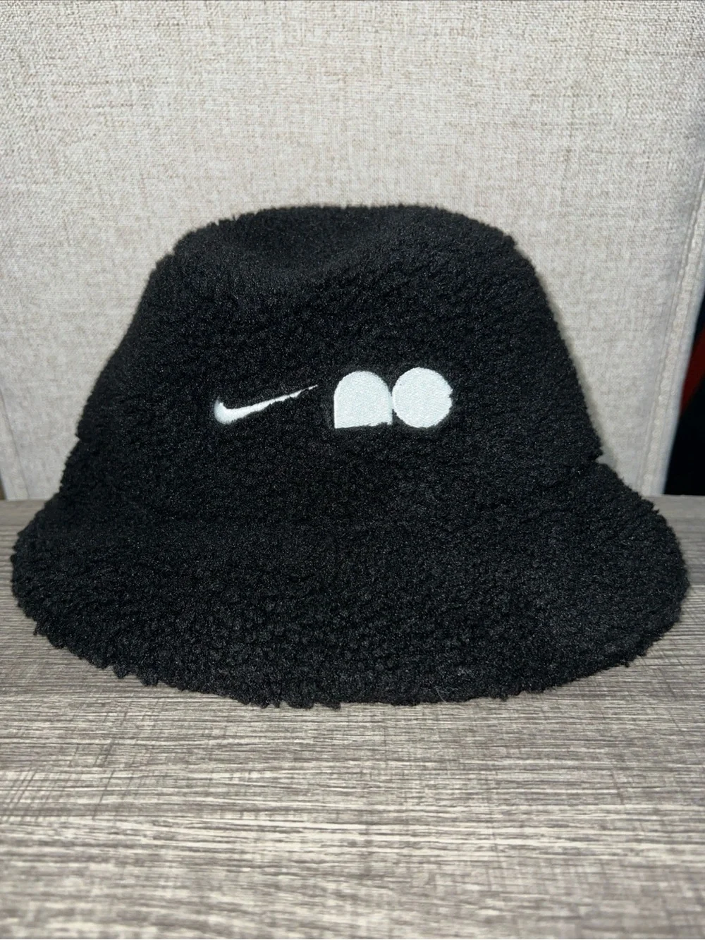 Women’s Size S/M Nike Tennis Naomi Osaka Sherpa Fleece Bucket Hat Black NWOT